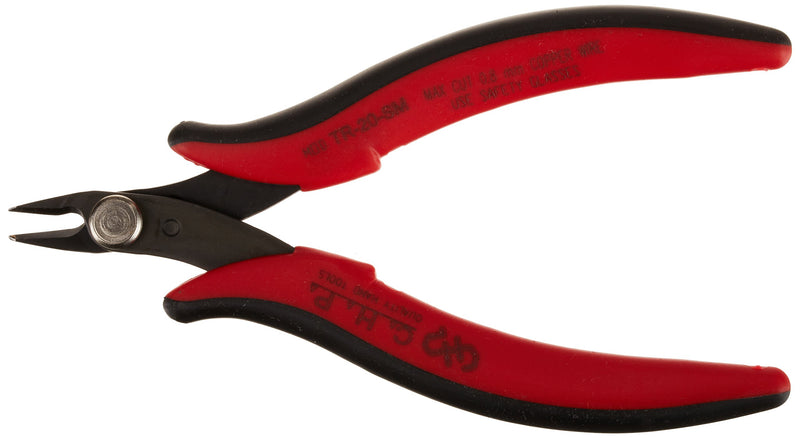 Hakko CHP TR-20-SM Slim Head Micro Soft Wire Cutter, Flush-cut, 2.0mm Hardened Carbon Steel Construction, 21-Degree Angled Jaw, 8mm Jaw Length,20