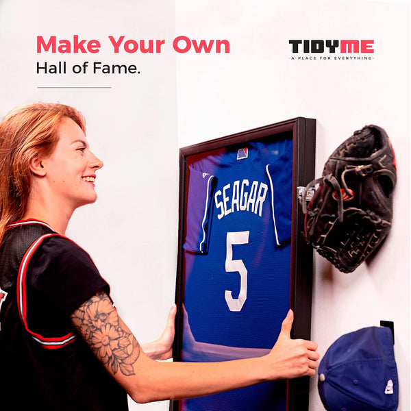 Jersey Frame Display Case – Sports Jersey Display Frame with 98% UV Protection for Football, Baseball, Basketball, Hockey, Soccer, Uniform &