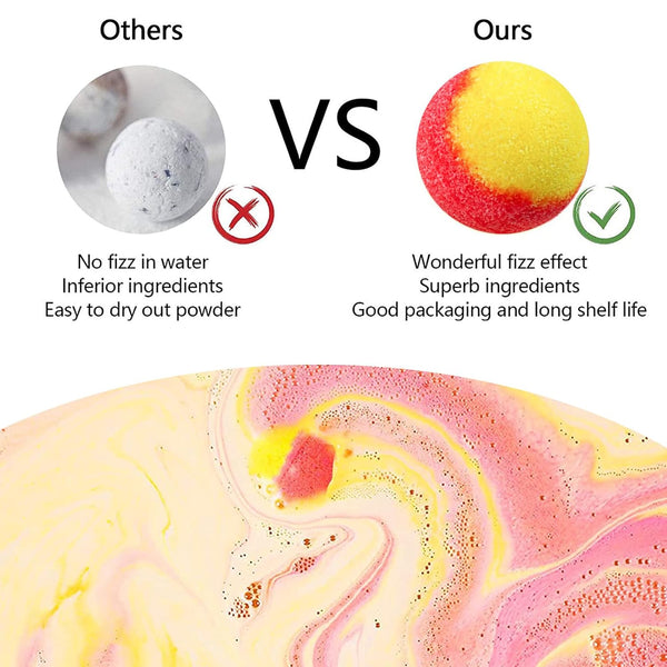 INTEYE Luxury Bath Bombs Gift Set - 54Pc Skin-Nourishing Mineral Bath Salts with Natural Essential Oils & 9 Aromas | Spa-Qualit Self-Care for