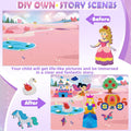 URMYWO Fun Foil Art Craft Supplies Kits, Princess Arts and Crafts for Kids Ages 4-8, No Mess DIY Creative Activity Sticker & Coloring Books,