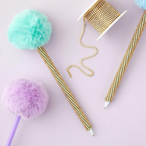 Juvale Gold Rhinestone Trim Chain - 11 yd x 2 mm Gold - DIY Crafts & Sewing - Appliques & Embellishments - Sew-On Rhinestones for Clothes 11 Yards