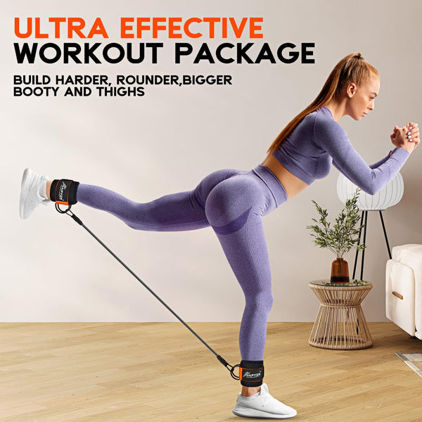 HPYGN Ankle Resistance Bands, Ankle Bands for Working Out with Cuffs, Resistance Bands for Leg Butt Training Workout Equipment for Kickbacks Hip