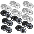 JOSDIOX Large Snaps for Sewing Big Sew on Snap Large Buttons 12 Sets Big Metal Snap Fastener Buttons Press Button for Sewing Clothing Silvery and