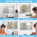 17.7" x 11.8" 2 Pack Stainless Steel Magnetic Board - Magnet Bulletin Board to Display Magnetic Letters Numbers Animal, Poetry, Spice Jars, Notes,