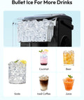 EUHOMY Countertop Ice Maker Machine with Handle, 26lbs in 24Hrs, 9 Ice Cubes Ready in 6 Mins, Auto-Cleaning Portable Ice Maker with Basket and