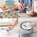 Ice Cream Scoop, 3Pcs Cookie Scoop Set, Stainless Steel Ice Cream Scooper with Trigger Release, Large/Medium/Small Cookie Scooper for Baking,