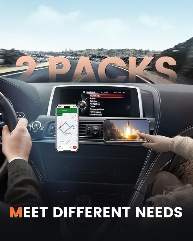 APPS2Car 2 Pack Magnetic Phone Car Mount, Car Phone Holder Mount Magnetic, Built in 6 Strong Magnets, Air Vent Cell Phon