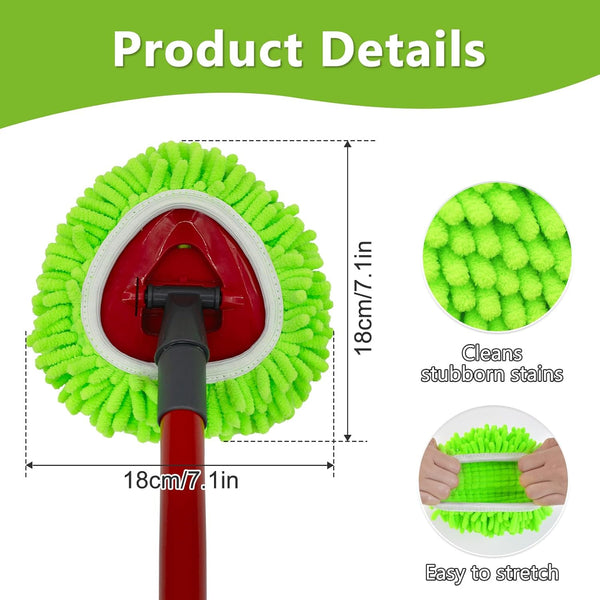Mop Heads Replacements,Mop Replace Heads Compatible with Ocedar Rinseclean 2-Tank Spin Mop,Reusable Mop Head for Wet/Dry,3 Pack