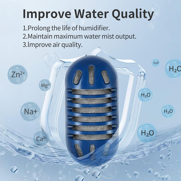 12-Pack Demineralization Cartridge for Humidifier Compatible with HoMedics Total-Comfort Ultrasonic Humidifier Demineralizer Tablets Filter
