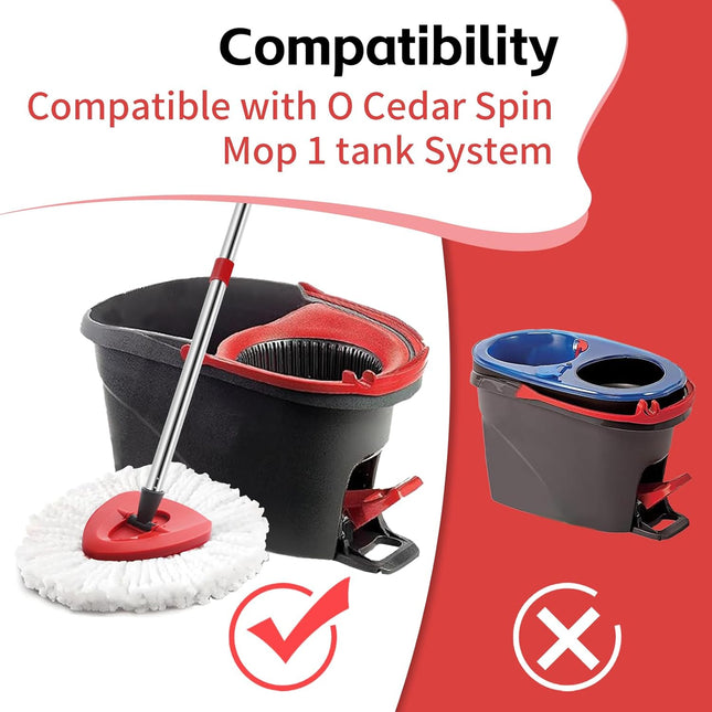 Spin Mop Head, Base, Handle Replacement for O-Ceda Easywring Microfiber Spin Mop