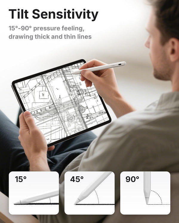 Metapen Pencil A8 V4 for iPad 2018-2026, Upgrade Magnetic Attraction, 2X Fast Charge, Low Latency Stylus Pen for iPad 11-6th Gen, Pro