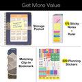 HARDCOVER 2025 Planner, 8.5"x11": 14 Months (November 2024 - December 2025), Daily Weekly Monthly Planner, Yearly Agenda, Bookmark, Pocket Folder