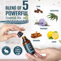 Natural Riches Five Guards Essential Oil Blend for Health Shield Aromatherapy with Clove Cinnamon Lemon Rosemary Eucalyptus Oil - 30Ml