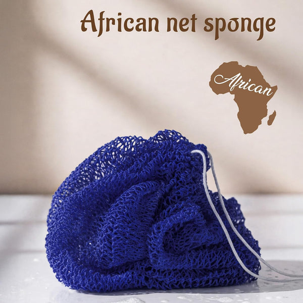 Yiclick African Net Sponge Authentic with Knots 2 Pack - Exfoliating Body Scrubber, Exfoliating Washcloth Towel, Knotted Rags Wash Cloth Loofah