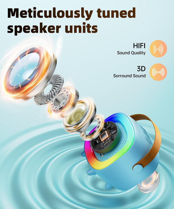 Mini Karaoke Machine Speaker for Kids Adults, Portable Bluetooth with 2 Wireless Microphones, Children'S Day Birthday Gift Ideas for Toys for