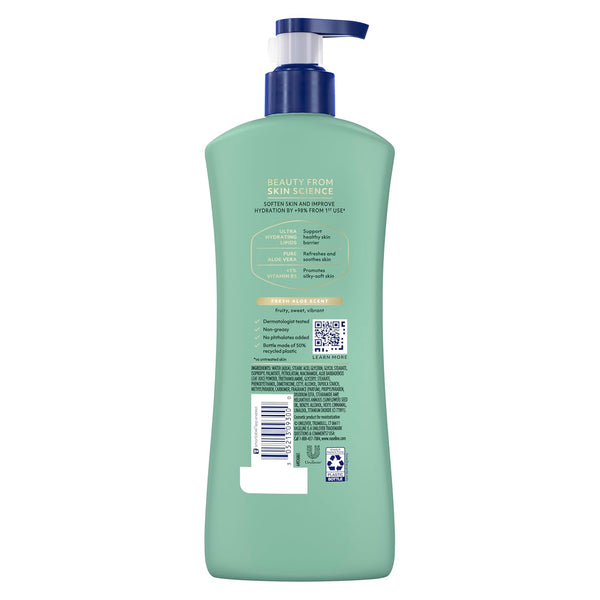 Vaseline Intensive Care Body Lotion Soothing Hydration for Dry Skin with Ultra-Hydrating Lipids + 1% Aloe Vera Extract to Refresh Dehydrated Skin