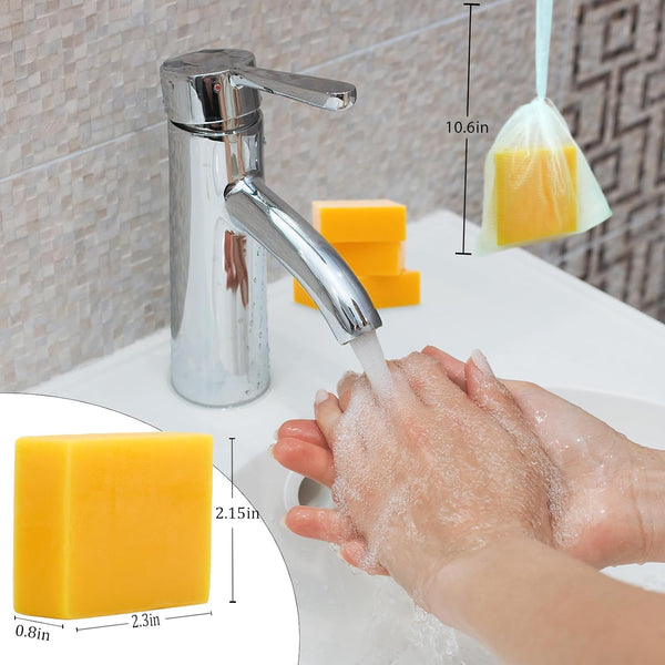 3 Pack Turmeric Soap Bar for Face & Body Cleanser, Organic Turmeric Soap, Smooth Skin and Moisturizing, All Natural Tumeric Soap, Handmade