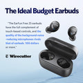 Earfun Free 2S Wireless Earbuds, [Upgraded Version] Bluetooth Earbuds with Deep Bass, 4 Mics for Clear Call, Customizable EQ App, IPX7 Waterproof