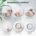 QPEUIM Wall Clock 12 Inch Wall Clocks Non-Ticking Battery Operated with Stereoscopic Dial Ultra-Quiet Movement Quartz for Office Classroom School