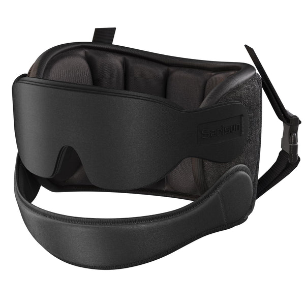 SARISUN Airplane Pillow Combo with Chin Strap, Travel Pillows for Airplanes with Sleep Eye Mask, Plane Pillow for Long Flights, Car Road Trip,