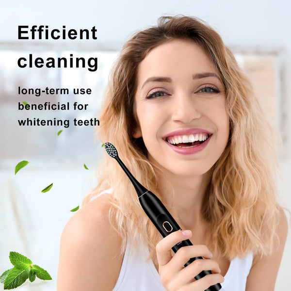 kingheroes Electric Toothbrush Set, Comes with 8 Brush Heads & Travel Case,4 Modes with 2 Minutes Built in Smart Timer, One Charge for 60 Days,