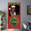 Cute Cats Merry Christmas Door Cover Funny Cats Door Banner Decoration Christmas Banner Decoration for Front Door Wall Window Xmas Decoration