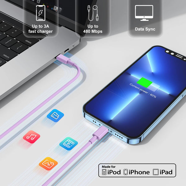 Fashia Fast Charger for iPhone Charger Fast Charging 10ft Lightning Cable,for iPhone 14 13 12 Pro Max Fast Charging with 20W USB C Charger