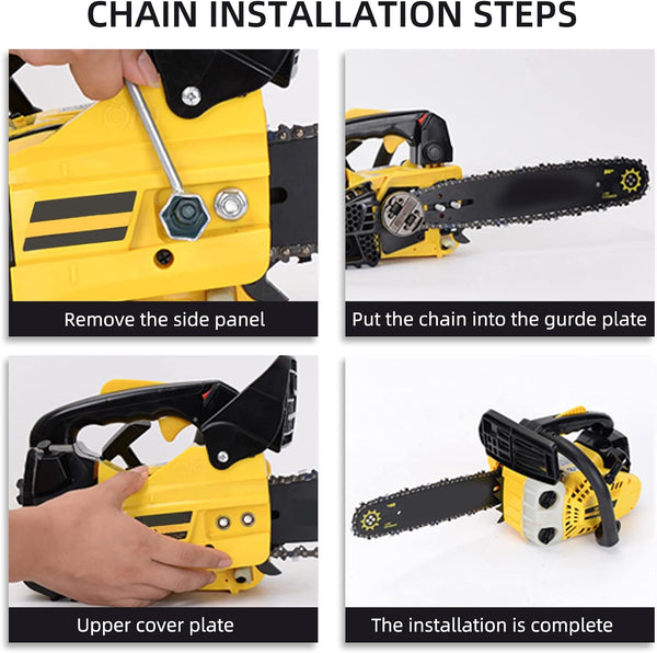 4 Pack 14 Inch Chainsaw Chain 52 Drive Links, .050" Gauge, 3/8" LP pitch, 14-Inch Replacement Chainsaw Chains Low-Kickback Fits Craftsman, Echo,