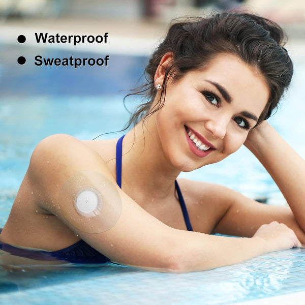 60Pack Libre Sensor Covers Latex-Free Medical Adhesive Patches for Libre 2/3 Precut CGM Tape with No Glue On The Center Waterproof and Strong