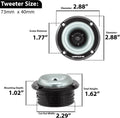 Warzone 2X WZ20TW 2.88-Inch Super Tweeter Speaker, 4 Ohm, 1000W Total Max Power, 105dB Sensitivity, Titanium Diaphragm, CCAW Voice Coil for Pro