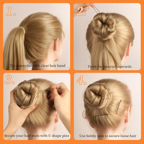 Teenitor 300Pcs Bobby Pins Hair Pins, Hair Pin for Women Bobby Pins Brown