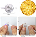 Aogist 100pcs Warm White Mini Lights with Hook,Long Standby Time Waterproof LED Balloon Light,Battery Powered,Ball Lamp for Balloon Paper Lantern