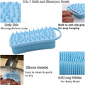 2Pack Dual Sided Silicone Body Scrubber for Exfoliating, Shower and Scalp Massage, 2 in 1 Bath & Shampoo Brush,Soft Exfoliating Body Shower