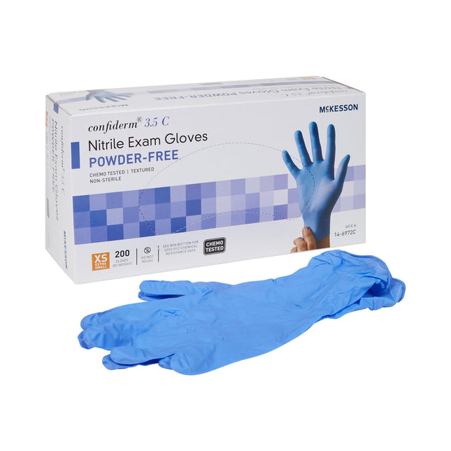 Mckesson Confiderm 3.5C Nitrile Exam Gloves - Powder-Free, Latex-Free, Ambidextr