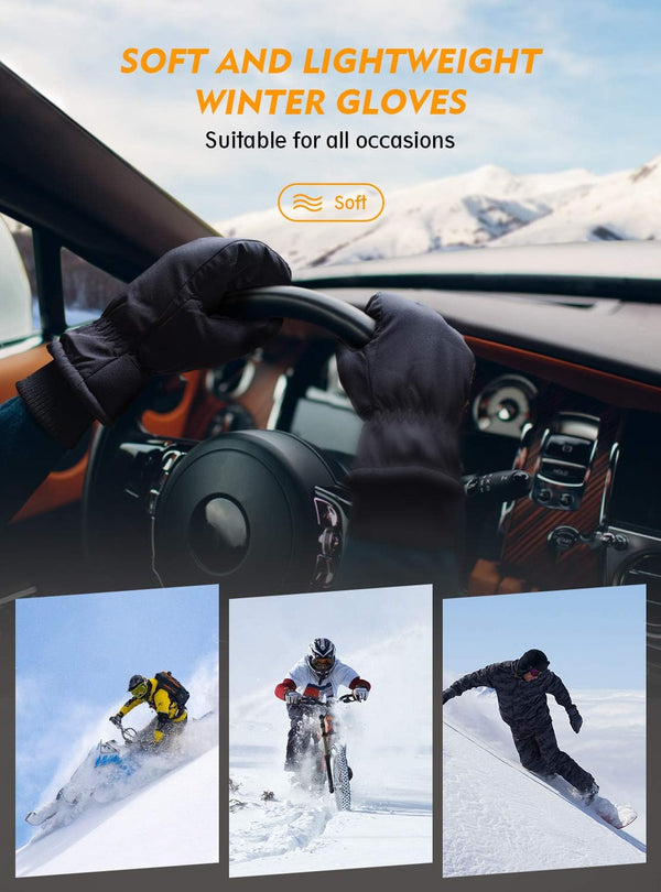 TRENDOUX Winter Gloves for Men Warm: 3M Thinsulate -20Ã¢ÂÂ Windproof Waterproof Ski Women Glove with Touchscreen Thermal Lining Anti-Slip for Work