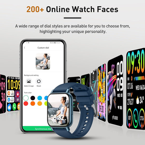 Smart Watch for Men Women, 1.85" HD Screen Smartwatch (Answer/Make Call) with Heart Rate Sleep Monitor Pedometer, 110+ Sports Mode Fitness Watch,