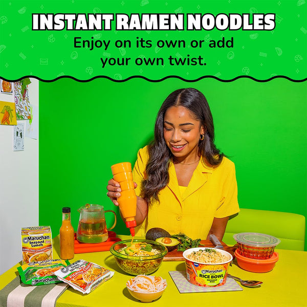 Maruchan Ramen Chili, Instant Ramen Noodles, Ready to Eat Meals, 3 Oz, 24 Count