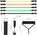 Resistance Bands Set, Himaly Exercise Bands Strength Training Fitness Bands Workout Elastic Bands with Legs Ankle Straps, Door Anchor, Handles &