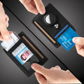 Slim Minimalist Front Pocket Air Tag Wallet, RFID Blocking Card Holder Wallet with Airtag Holder Black
