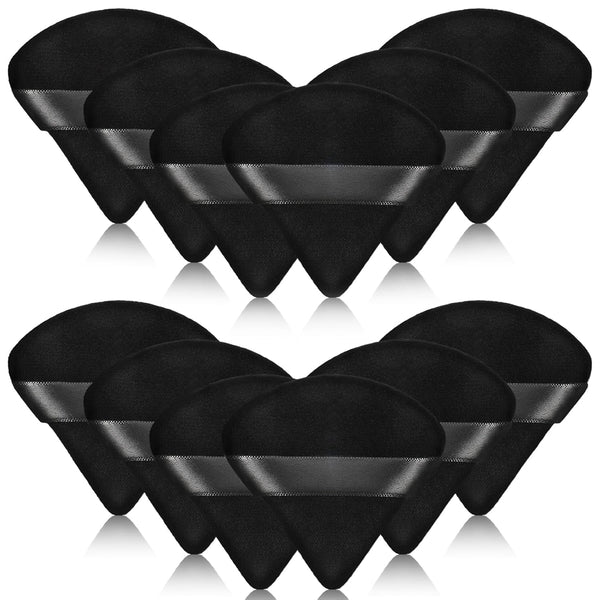 Maitys 12 Pcs Powder Puff Triangle,2.83 Inch,Black Black 2.83 Inch