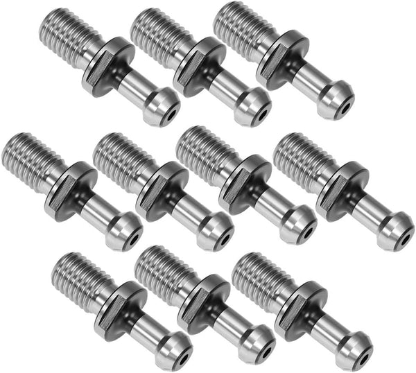 CAT40 45° Pull Stud Retention Knob Fits HAAS CAT 40 CNC Tool Holder Mitsubishi Toshiba Daewoo OKK Kitamura Kira Kia, etc. (10-Pack)