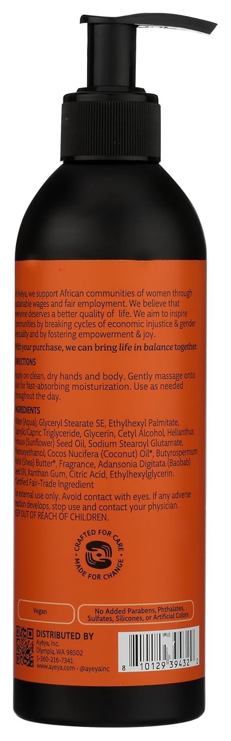 Ayeya Honor Moisturizing Body Lotion, 12 OZ