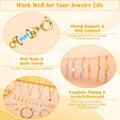 18 Pcs 3 Styles Magnetic Necklace Clasps and Closures, Rose Round Cylindrical Jewelry Magnetic Clasp Connector Locking Magnetic Clasp Bracelet