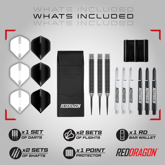 RED DRAGON Pegasus Professional Tungsten Steeltip Darts Set Available in 21, 23,