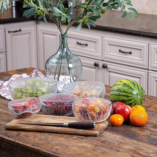 UPGRADED THICKENED-Fresh Keeping Bags, Stretch Plastic Wrap Bowl Cover, Reusable Plastic Wrap for Food, Universal Kitchen Wrap Fresh Keeping Bags
