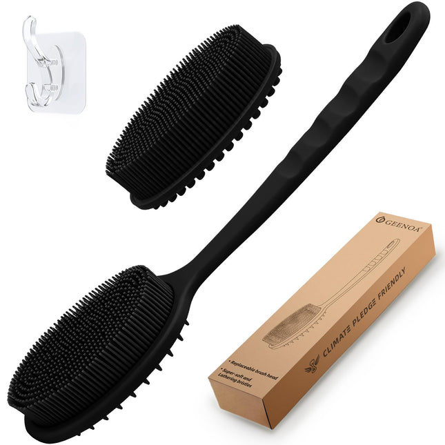 Silicone Back Scrubber, Soft Silicone Loofah with Handle, Gentle Exfoliating Bac