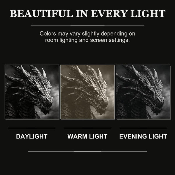 Dragon Shower Curtain for Bathroom, Black and White Boho Shower Curtain Set, Animal Fabric Modern Waterproof Bathroom Decor with 12 Hooks 72x72in