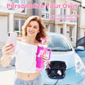 6PCS Pink Stanley Cup Accessories Set, Initials Decorations for Stanley Cup 30oz 40oz, Includes Bow Straw Topper, Handle Charm, Letter Sticker,