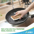 AIDEA Sponges Non Scratch, 12Count, Natural Sponge for Non Stick Cookware | Sponges Kitchen, Cellulose Scrub Sponge for Dishes, Cleaning Power for