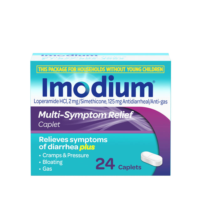 Imodium Multi-Symptom Relief Caplets with Loperamide Hydrochloride & Simethicone